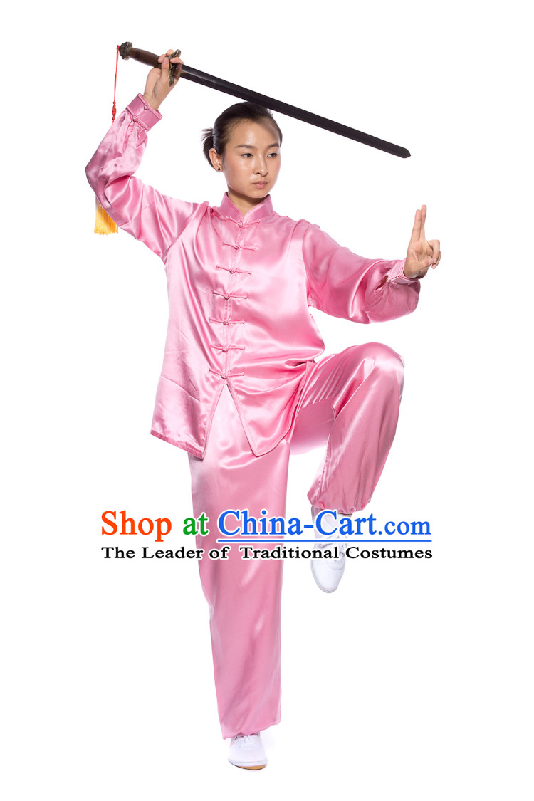 Chinese Traditional Kung Fu Martial Arts Practice and Competition Costume Wing Chun Apparel Taiji Tai Chi Uniform for Adults Children Women Girls