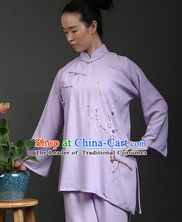 Chinese Asian Mandarin Kung Fu Martial Arts Practice and Competition Costume Wing Chun Apparel Taiji Tai Chi Uniform for Adults Children Men Women Boys Girls