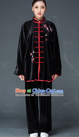 Chinese Asian Mandarin Kung Fu Martial Arts Practice and Competition Costume Wing Chun Apparel Taiji Tai Chi Uniform for Adults Children Men Women Boys Girls