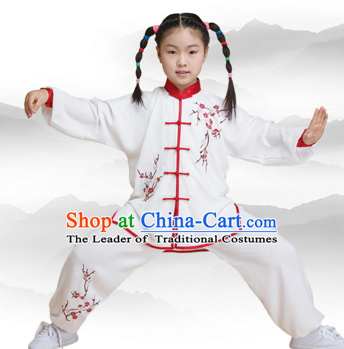 Chinese Asian Mandarin Kung Fu Martial Arts Practice and Competition Costume Wing Chun Apparel Taiji Tai Chi Uniform for Adults Children Men Women Boys Girls