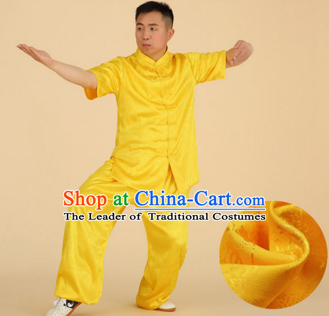 Chinese Asian Mandarin Kung Fu Martial Arts Practice and Competition Costume Wing Chun Apparel Taiji Tai Chi Uniform for Adults Children Men Women Boys Girls