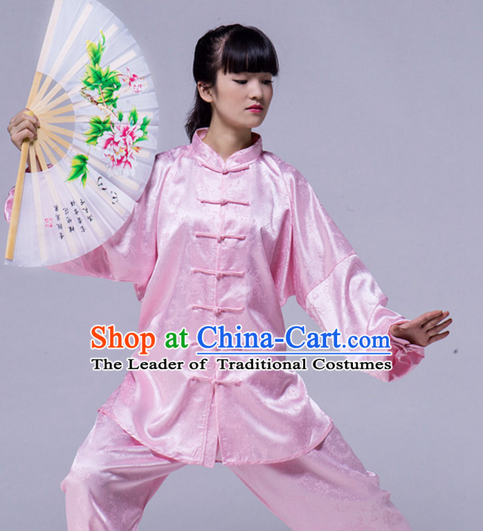 Chinese Asian Mandarin Kung Fu Martial Arts Practice and Competition Costume Wing Chun Apparel Taiji Tai Chi Uniform for Adults Children Men Women Boys Girls