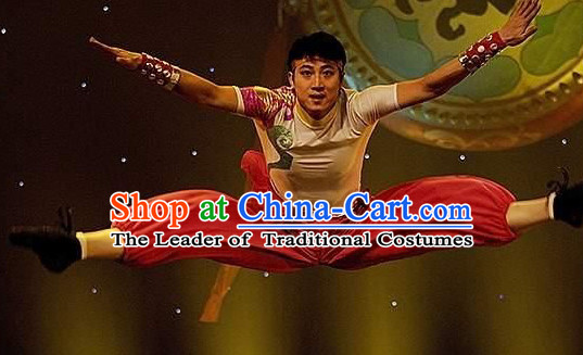 Professional Chinese Drumer Dance Costume for Men Boys Adults Kids