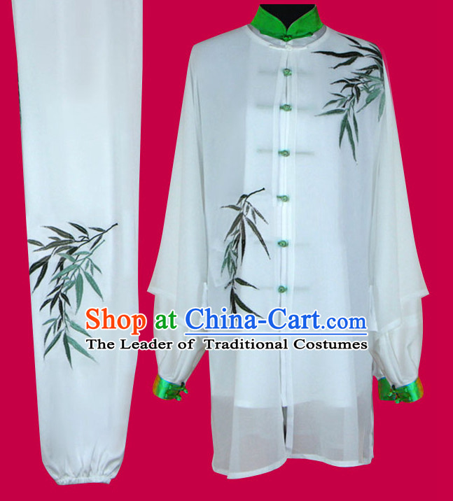 Embroidered Bamboo Tai Chi Taiji Competition Uniform Outfits