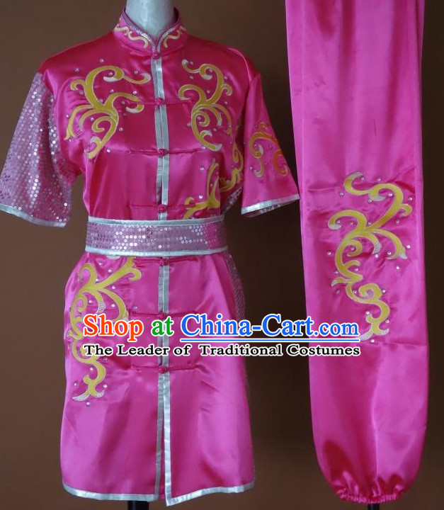 Top Embroidered Mandarin Tai Chi Taiji Kung Fu Martial Arts Competition Uniform Dresses Suits Outfits for Adults