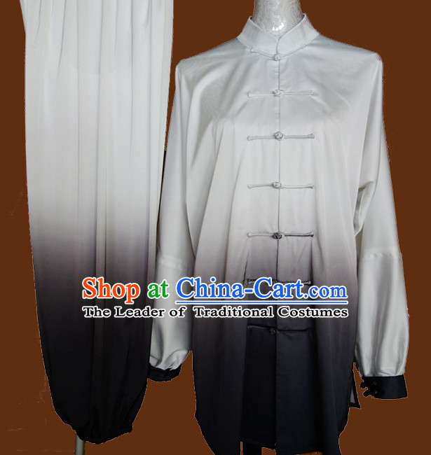 Color Change Top Mandarin Tai Chi Taiji Kung Fu Martial Arts Competition Uniform Dresses Suits Outfits for Adults