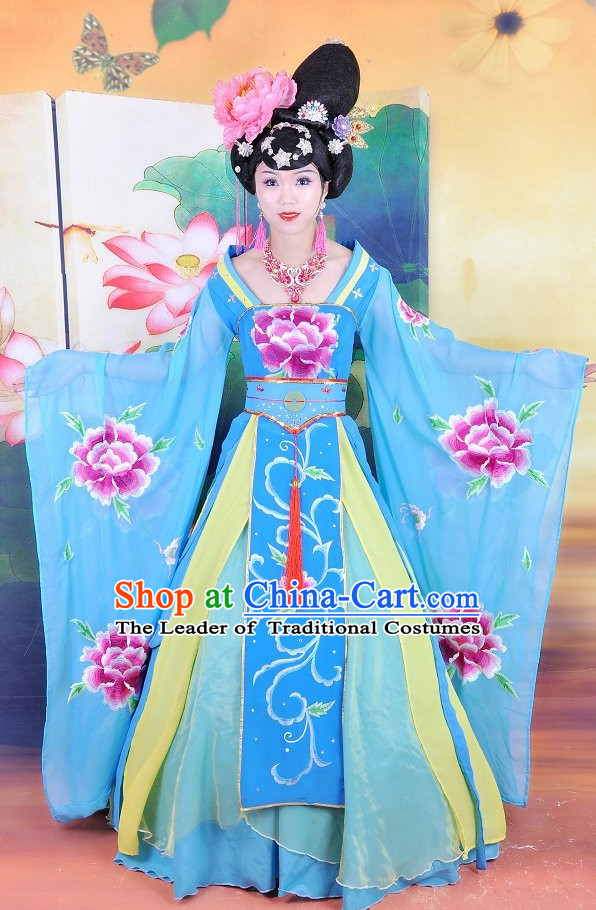 Ancient Chinese Empress Dress Costumes and Hair Jewelry Complete Set for Women Girls Adults KIds