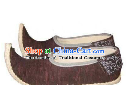 High Heel Handmade Ancient Traditional Chinese Male Hanfu Lotus Shoes China Shoes for Men or Boys
