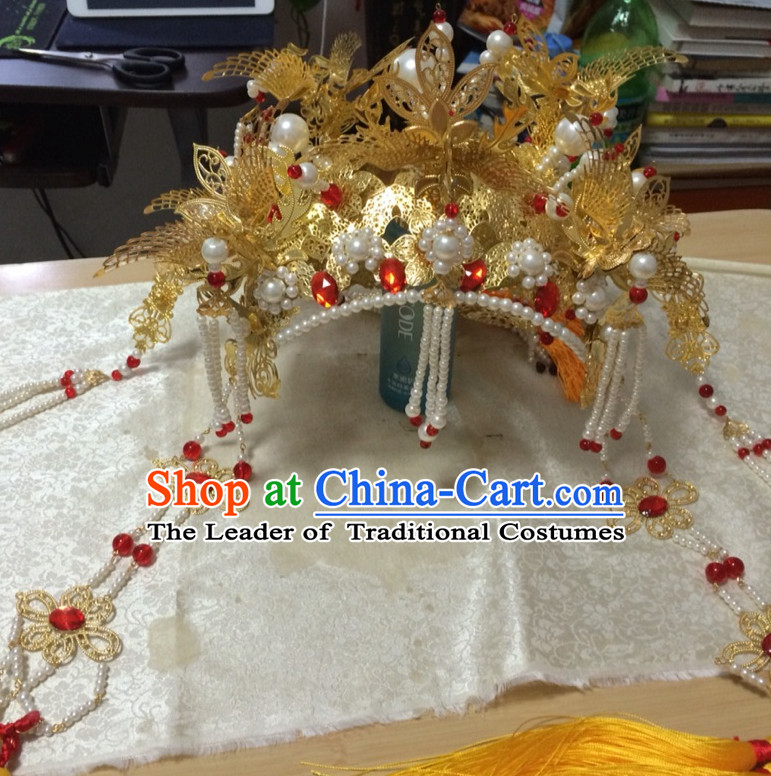 Traditional Chinese Phoenix Crown Coronet for Women Girls