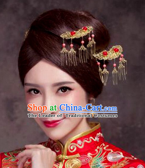 Ancient Chinese Hair Style Accessories Hair Sticks Clips Hair Pin Hair Pieces Combs Ancient Chinese Chopsticks Asian Wedding Bridal Hair Ornaments