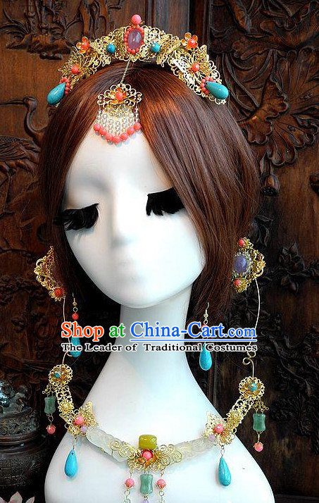 Ancient Chinese Empress Princess Queen Hair Style Accessories Hair Sticks Clips Hair Pin Hair Pieces Combs Ancient Chinese Chopsticks Asian Wedding Bridal Hair Ornaments Crown