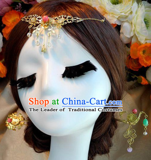 Ancient Chinese Empress Princess Queen Hair Style Accessories Hair Sticks Clips Hair Pin Hair Pieces Combs Ancient Chinese Chopsticks Asian Wedding Bridal Hair Ornaments Crown