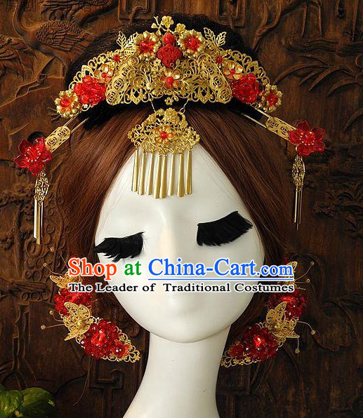 Ancient Chinese Empress Princess Queen Hair Style Accessories Hair Sticks Clips Hair Pin Hair Pieces Combs Ancient Chinese Chopsticks Asian Wedding Bridal Hair Ornaments Crown