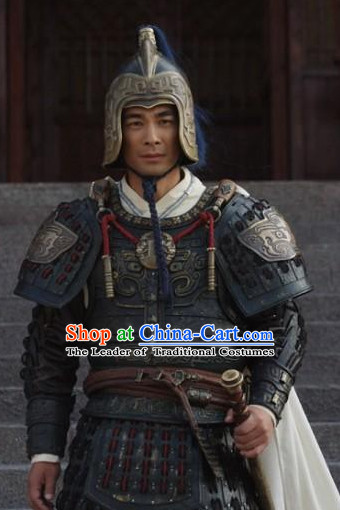 Chinese General Fighter Knight Ancient Armor Costumes Complete Set for Men