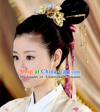 Chinese Ancient Lady Black Wig Wigs and Hair Accessories
