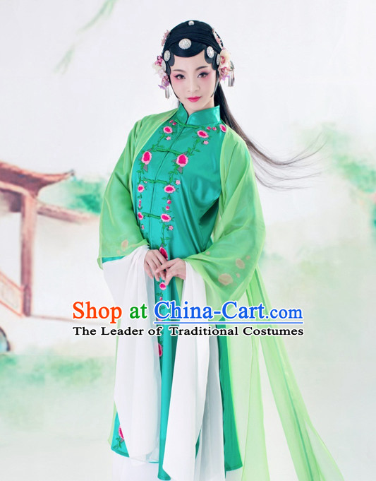Chinese Classic Mandarin Hanfu Costumes and Headdress Complete Set for Women