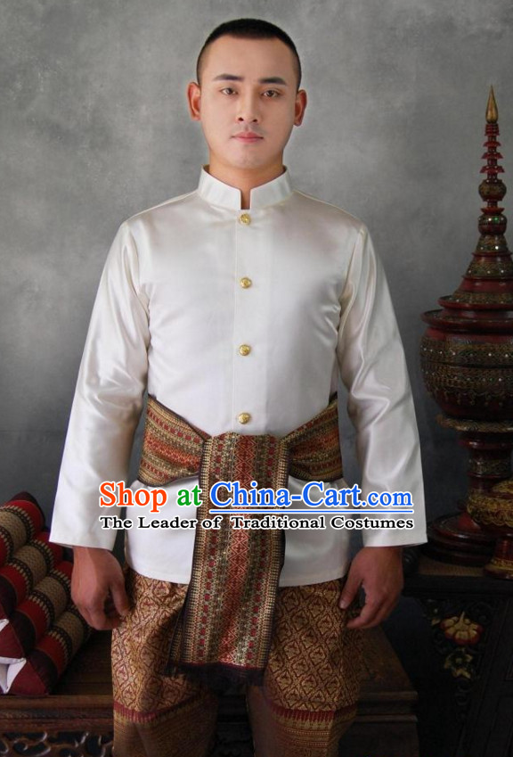 Traditional National Thai Dress Thai Traditional Dress Dresses Wedding Dress online for Sale Thai Clothing Thailand Clothes Complete Set for Men Boys Youth