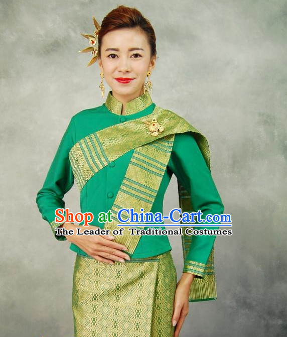 Traditional National Thai Dress Thai Traditional Dress Dresses Wedding Dress online for Sale Thai Clothing Thailand Clothes Complete Set for Women Girls Adults Youth Kids