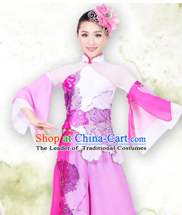 Chinese Classicial Dancing Costumes Dancewear and Headpieces Complete Set for Women