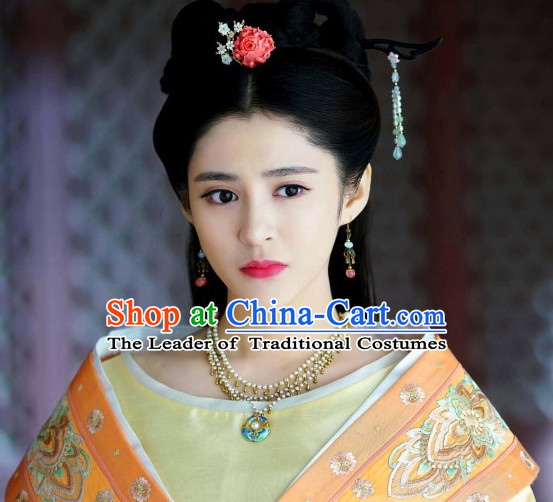 Ancient Chinese Princess Black Wig Wigs and Hair Jewelry