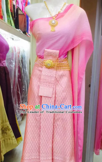Top Traditional National Thai Costumes Garment Dress Thai Traditional Dress Dresses Wedding Dress Complete Set for Women Girls Youth Kids Adults