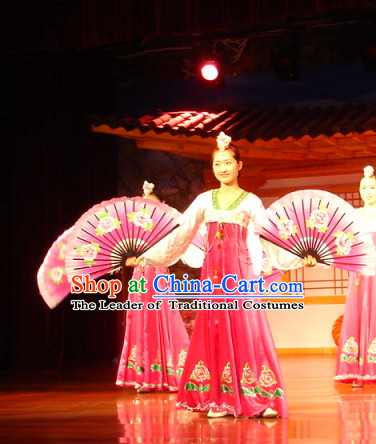 Traditional Hands Painted Chinese Fans Oriental Fan Folk Dance Hand Fan Dance Ribbons Cultural Dances