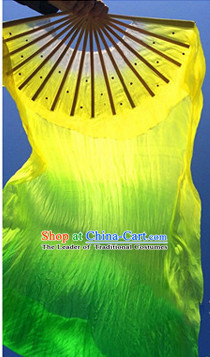 Pure Silk Color Transition Changing Competition Chinese Dance Fan Cultural Fans