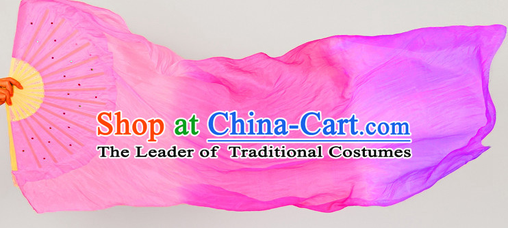 Pure Silk Color Transition Changing Competition Chinese Dance Fan Cultural Fans