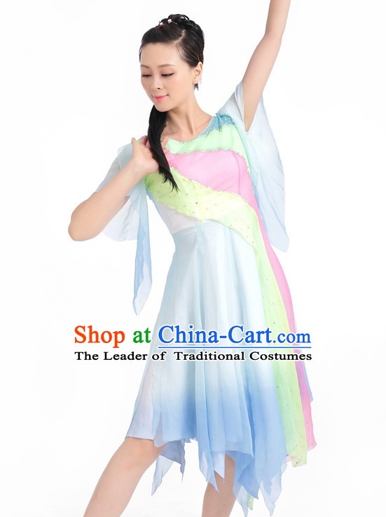 Chinese Competition Stage Classical Dance Costumes Female Dance Costumes Folk Dances Ethnic Dance Fan Dance Dancing Dancewear for Women