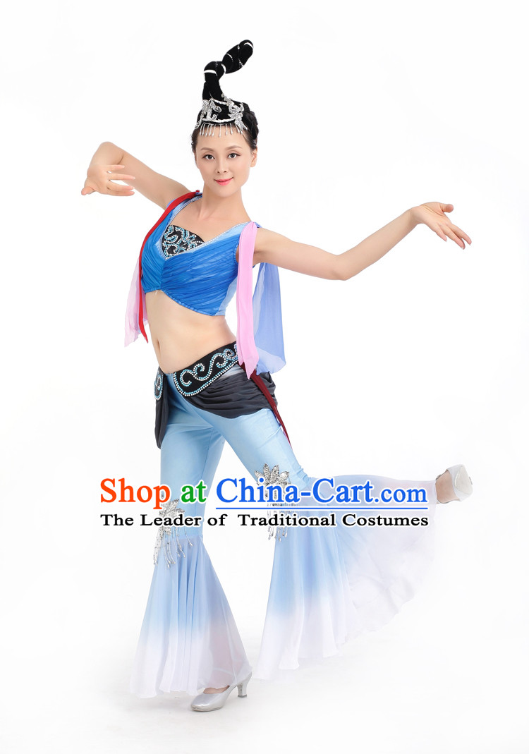 Chinese Competition Stage Classical Dance Costumes Female Dance Costumes Folk Dances Ethnic Dance Fan Dance Dancing Dancewear for Women