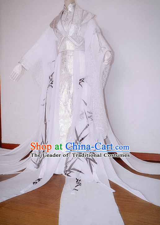 Asian Chinese Royal Imperial Hanfu Costume Clothing Oriental Dress and Hair Accessories Complete Set for Adults Children