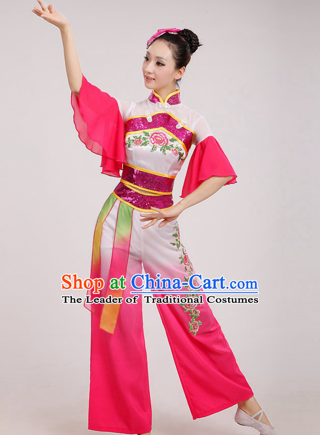 Traditional Chinese Dancewear Costumes Dancer Costumes Girls Dance Lyrical Dance Costume Ballroom Comtemporary Recital Dancewear Costume