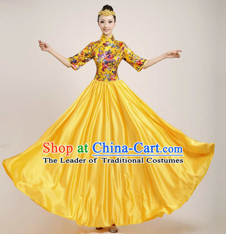 Traditional Chinese Dancewear Costumes Dancer Costumes Girls Dance Lyrical Dance Costume Ballroom Comtemporary Recital Dancewear Costume