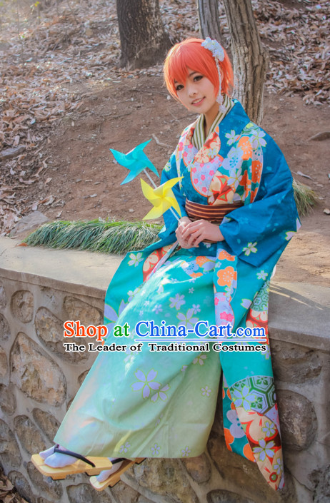 Traditional Japanese Style Kimono Cosplay Dress for Women