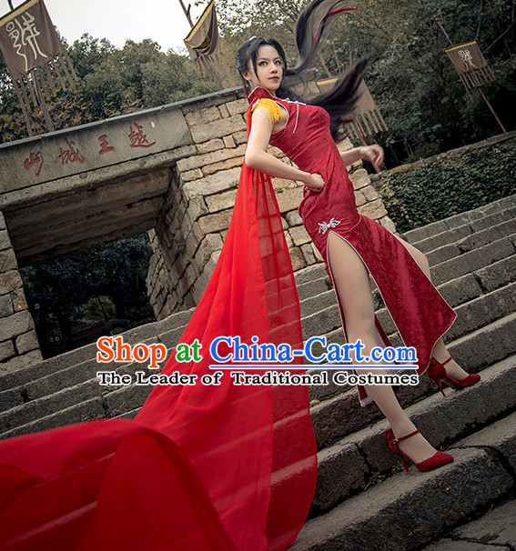 Traditional Chinese Style Sexy Cheongsam Cosplay Dress for Women