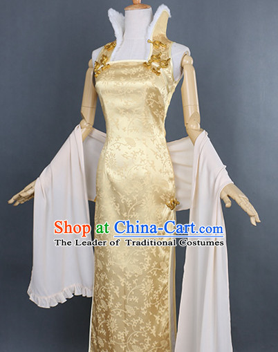 Traditional Chinese Style Long Sexy Cheongsam Cosplay Dress for Women