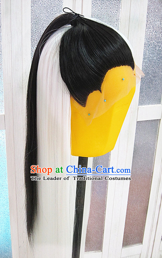 Chinese Traditional Wig Ancient Men Wigs Ladies Wigs White Wigs Male Lace Front Wigs Tailor-made Hair Pieces