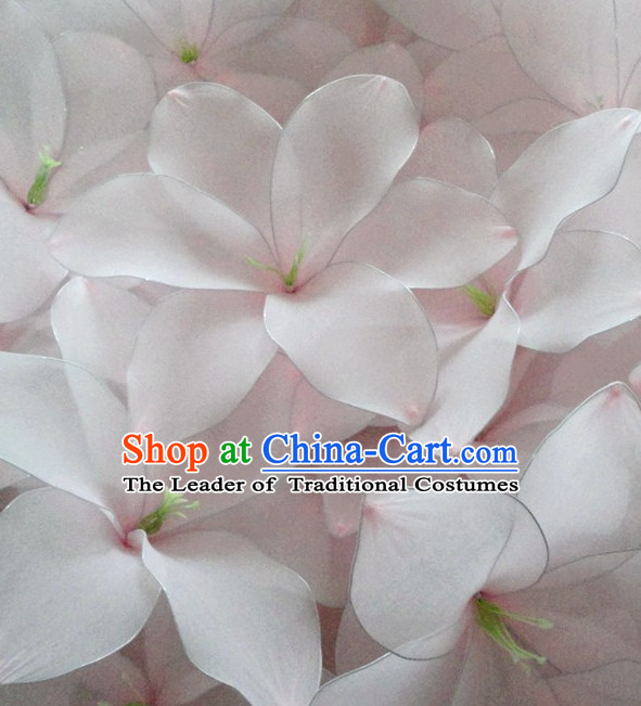 White Traditional Chinese Stage Performance Lily Flower Dance Props Dancing Prop