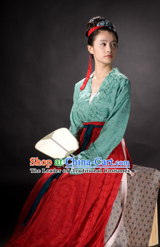 Ancient Chinese Clothing and Hair Jewelry Complete Set for Women