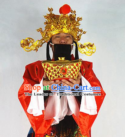 Chinese Headdress Cai Shen Ye Hat for Men