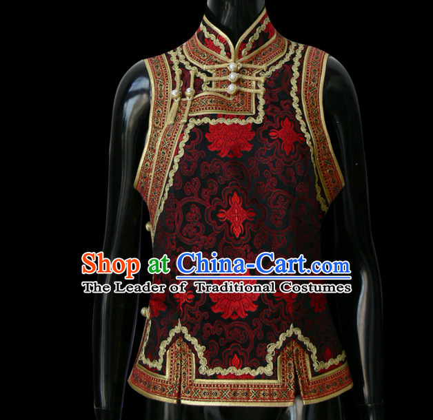 Chinese Mongolian People Genghis Khan Yuan Dynasty Mongolians Dance Costumes Emperor Prince Clothing Dress Garment Complete Set for Men Boys