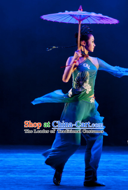 Traditional Chinese Classical Dancing Dancewear Umbrella Dance Costumes for Women