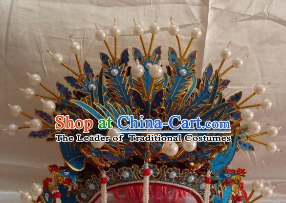Chinese Beijing Opera Crown Coronet Headpieces Headwear Headdress Hat Phoenix Crown Coronet