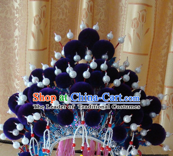 Chinese Beijing Opera Crown Coronet Headpieces Headwear Headdress Hat Phoenix Crown Coronet