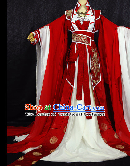 Gorgeous Chinese BJD Costumes Fairy Princess Empress Queen Cosplay Costumes Ancient Chinese Clothing Complete Set for Women