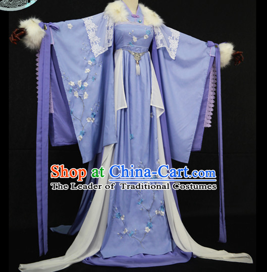 Gorgeous Chinese Fairy Princess Empress Queen Cosplay Costumes Ancient Chinese Clothing Complete Set for Women