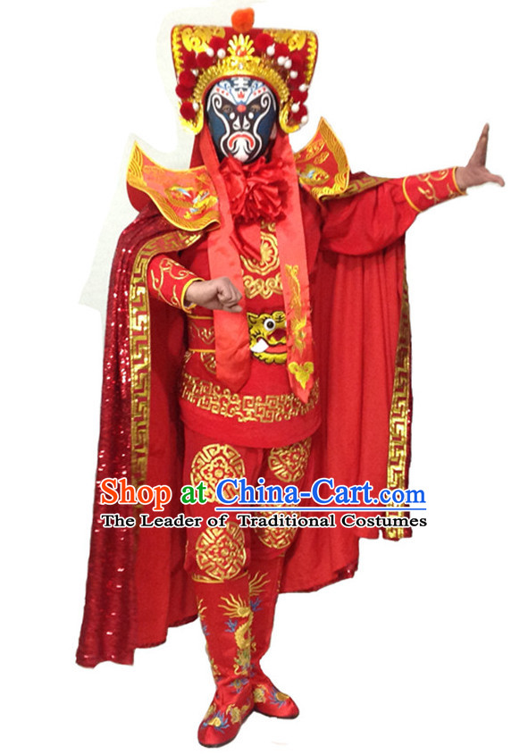 Chinese Bian Lian Mask Change Changing Costumes Helmet Masks Complete Set for Men