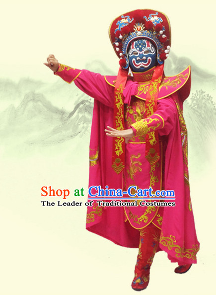 Chinese Bian Lian Mask Change Costumes Helmet Masks Complete Set for Men