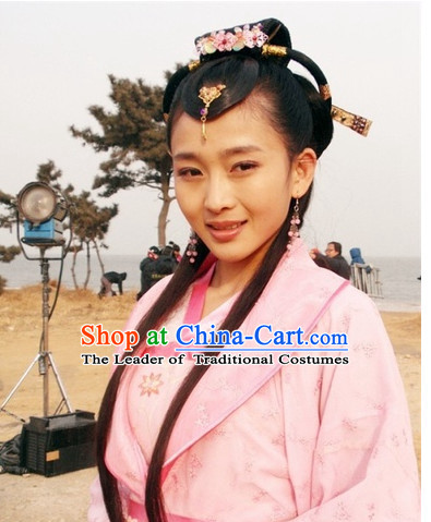 Chinese Ancient Type of Wigs and Hair Clips for Women