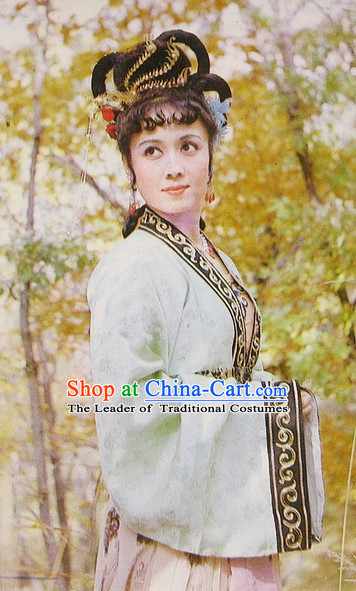 Ancient Chinese Farmer Lady Costumes Complete Set